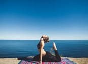 woman doing yoga